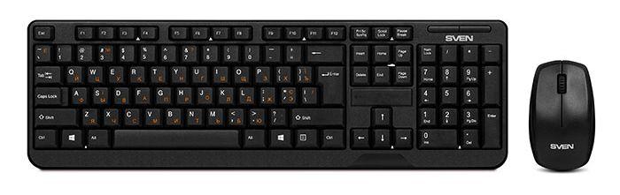 Комплект беспроводной клавиатура и мышь Sven Comfort 3300 Wireless Black USB, черный 556258, фото 1