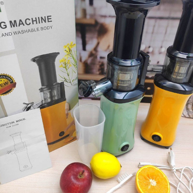 Соковыжималка электрическая шнековая Meileyi Juicing machine MLY-818B Оранжевая - фото 8 - id-p195061403