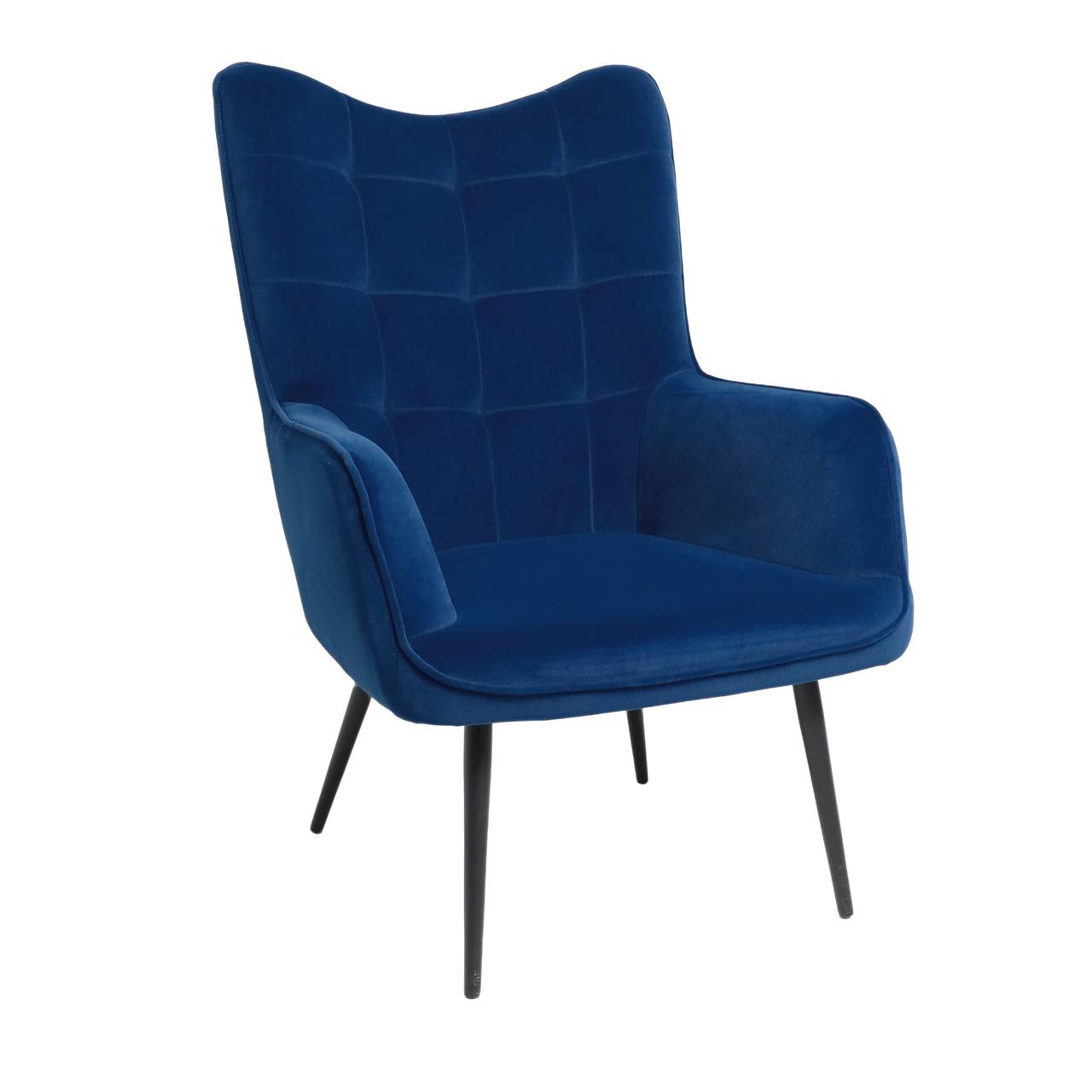 Кресло Bogema, синий, велюр - фото 1 - id-p173511005