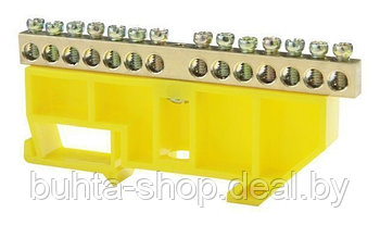 Шина "N" DIN-изолятор 14Р желтый, КС, арт.95037
