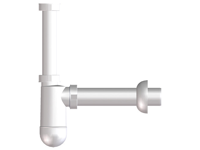 Сифон бутылочный HL132/40, подсоединение к канализационной трубе DN40 мм. (Без выпуска) Австрия