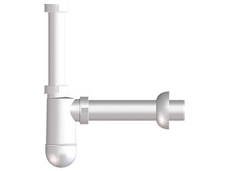 Сифон бутылочный HL132/40, подсоединение к канализационной трубе DN40 мм. (Без выпуска) Австрия
