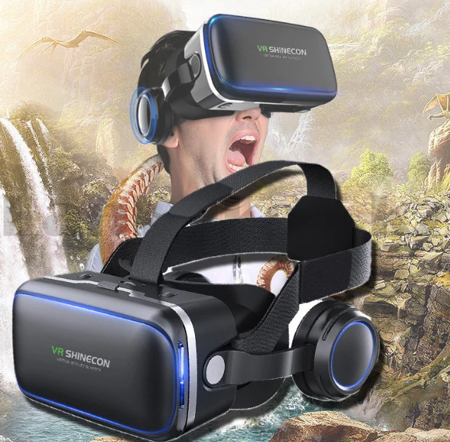 Очки виртуальной реальности 3 D VR Shinecon 6.0 с наушниками - фото 1 - id-p178677223