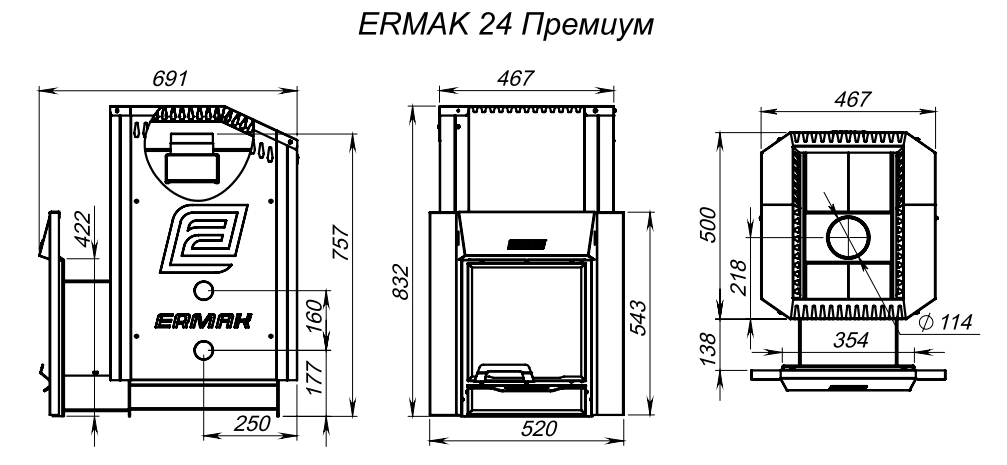 Печь для бани Ермак 24 Премиум (чугун) - фото 8 - id-p181059413