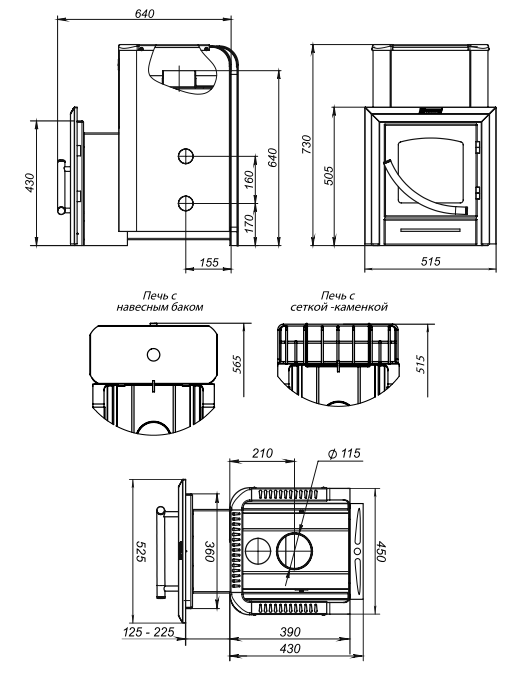 Печь для бани Ермак 16-ПС Классика (Панорама) - фото 8 - id-p180704178