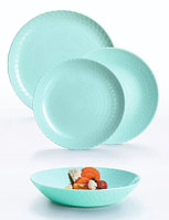 Q6154 Столовый сервиз Luminarc Pampille Turquoise, 18 предметов, 6 персон, набор тарелок