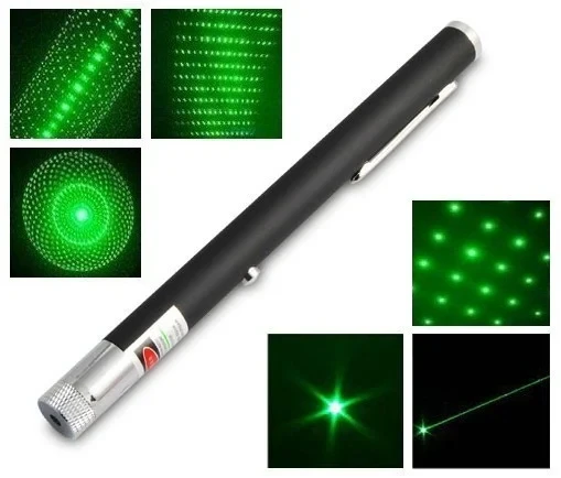 Лазерная указка Green Laser Pointer с 5 насадками - фото 7 - id-p195206074