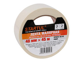 Лента малярная 48ммх45м STARTUL PROFI (ST9054-48-45), белая (производство РФ) (ST9054-48-45)