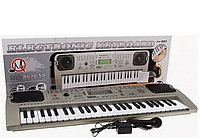 Детский синтезатор-пианино MQ-807USB с микрофоном, от сети, 54 клавиши, электронная клавиатура