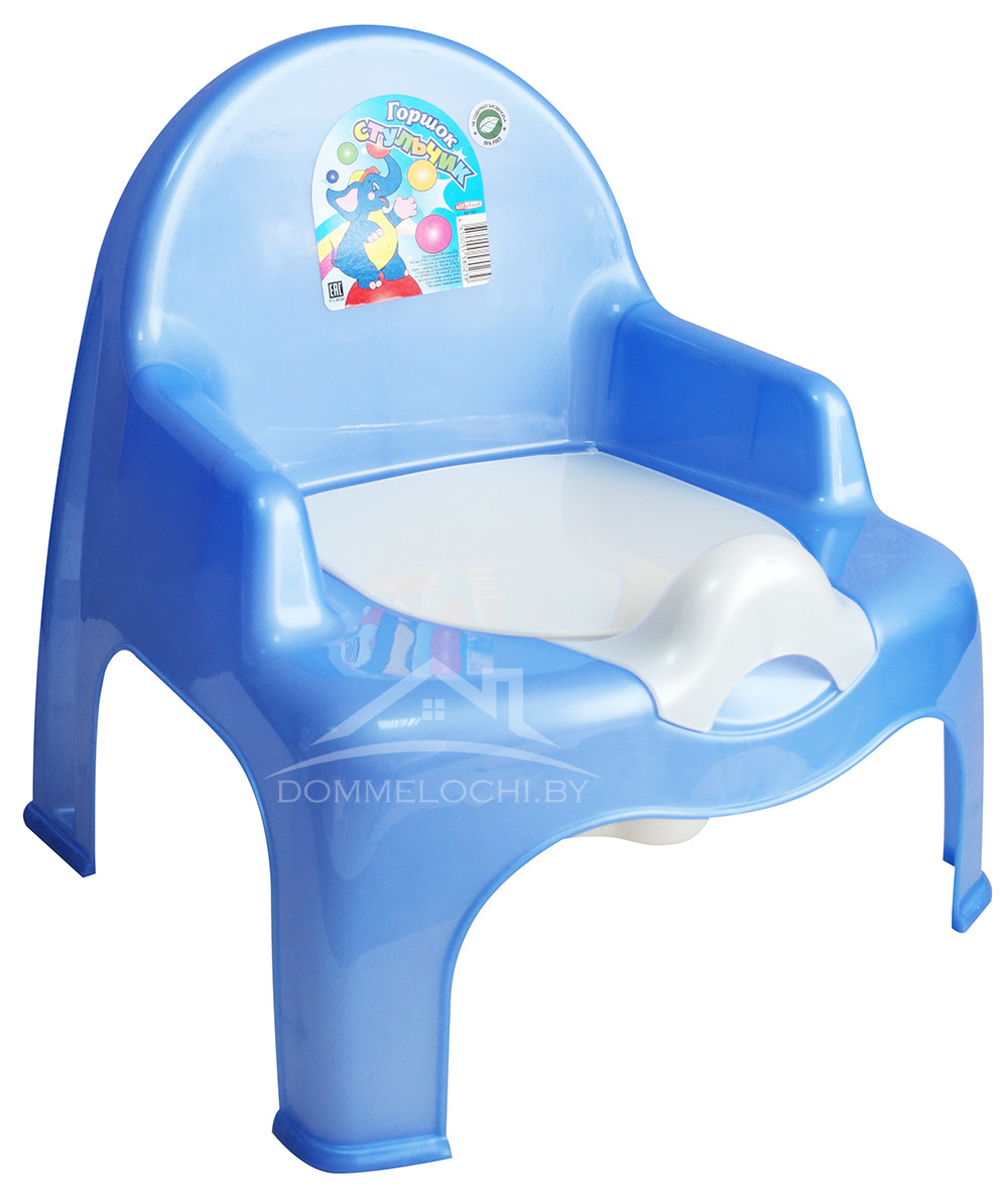 Детский горшок-стульчик ЭльфПласт, Цвет горшка 023 Голубой/белый - фото 1 - id-p195213941
