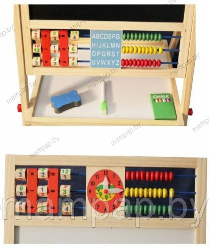 F23308 Мольберт детский деревянный растущий напольный, двухсторонний - фото 3 - id-p195213409