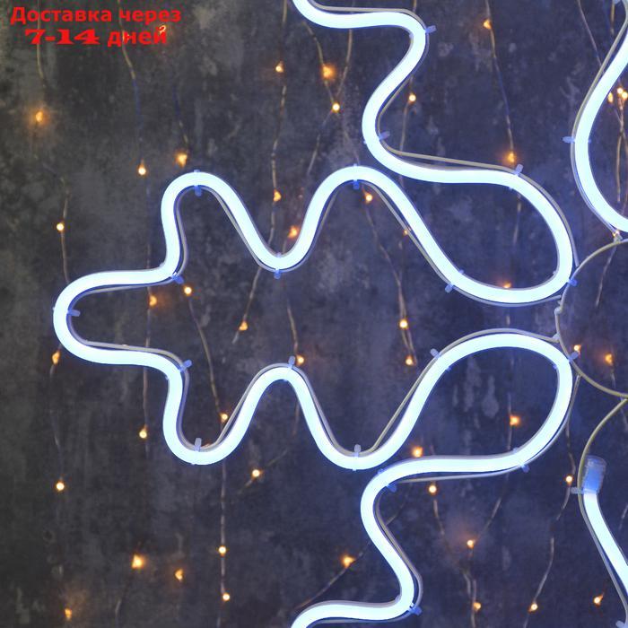 Фигура из неона "Снежинка", 67 см, 5 метра, 600 LED, 220V, СИНИЙ - фото 2 - id-p195036560