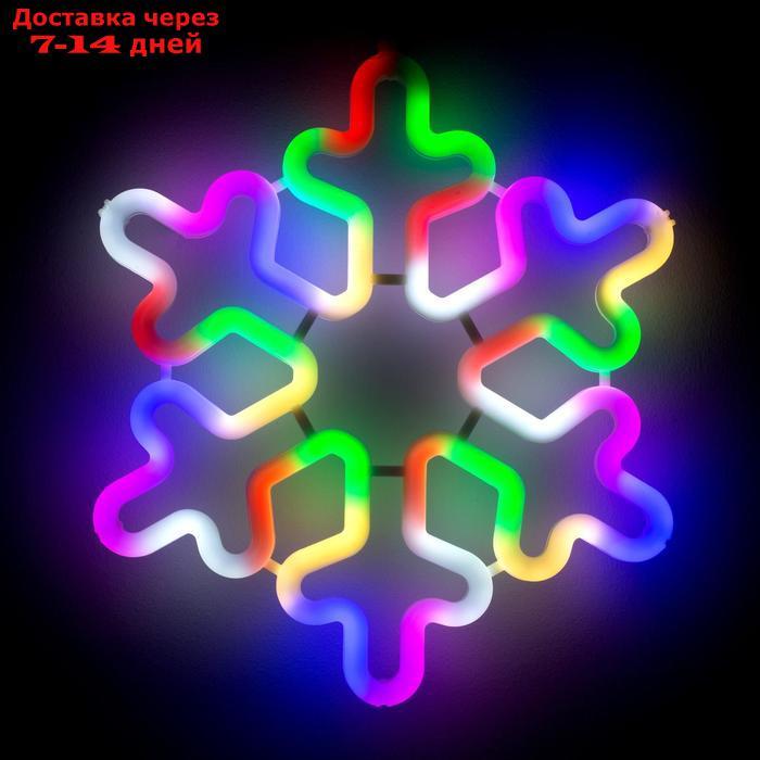 Фигура светодиодная "Снежинка" 30х30х2 см, фиксинг, 220 В, МУЛЬТИ - фото 1 - id-p195036571