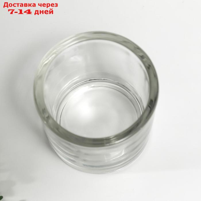 Подсвечник стекло на 1 свечу "Стакан" прозрачный 8х9,3х9,3 см - фото 2 - id-p195034639