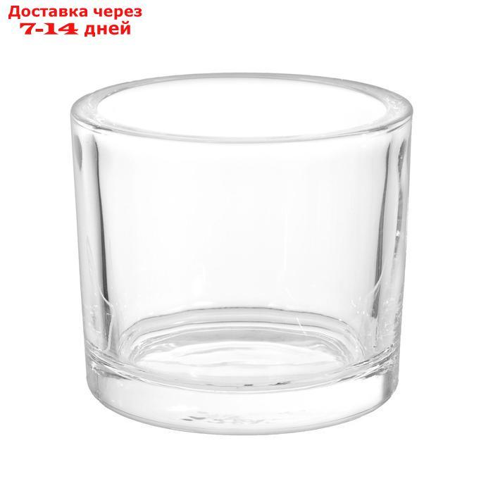 Подсвечник стекло на 1 свечу "Стакан" прозрачный 8х9,3х9,3 см - фото 3 - id-p195034639