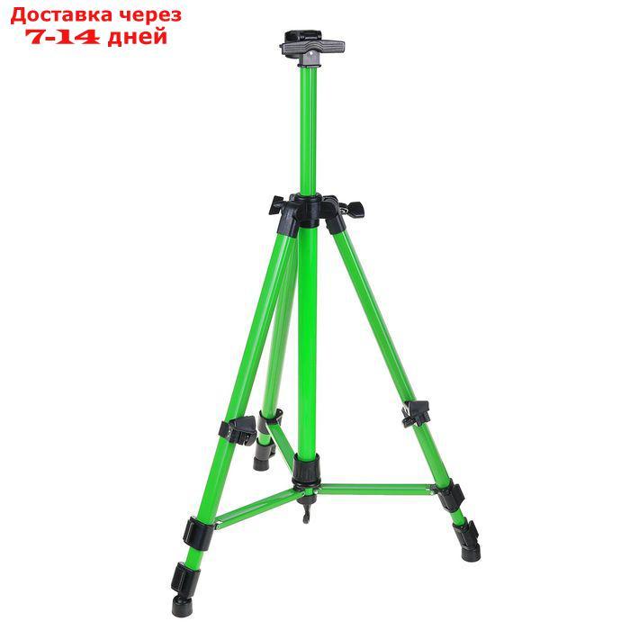Мольберт телескопический, тренога, металлический, зелёный, размер 51-153 см - фото 1 - id-p195034679