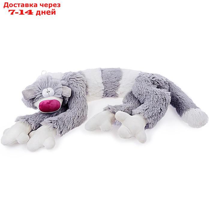 Мягкая игрушка "Кот Бекон", 112 см, цвет бело-серый - фото 1 - id-p195033178