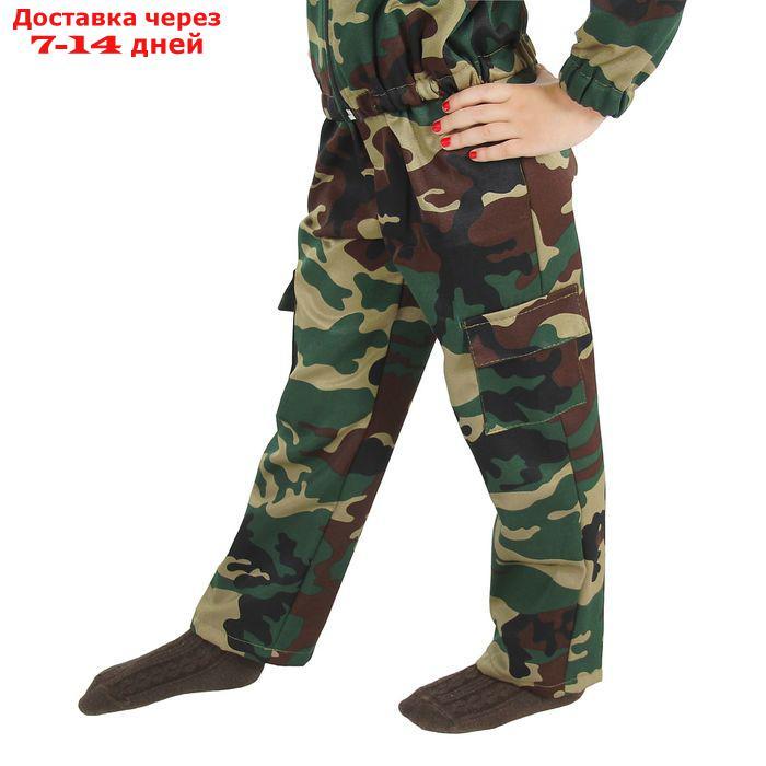 Карнавальный костюм "Спецназ", куртка с капюшоном, брюки, берет, рост 110 см - фото 4 - id-p195033415