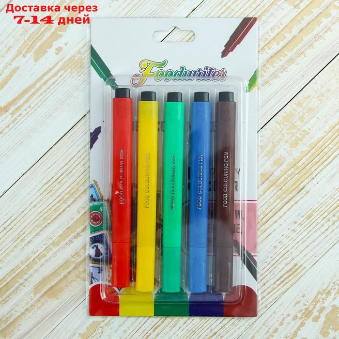 Набор маркеров для украшения десертов, 21×12×1,5 см, 5 шт, разноцветные - фото 4 - id-p195034927