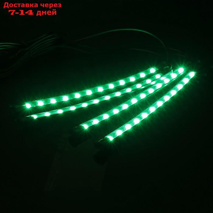 Подсветка салона 12 LED-5050, 22 см, пульт, светомузыка, мультисвет RGB, 4 шт - фото 2 - id-p195035950