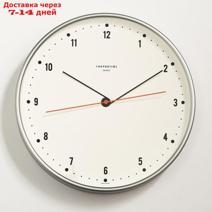 Часы настенные круглые "Классика", белый обод, 30х30 см - фото 1 - id-p195037052