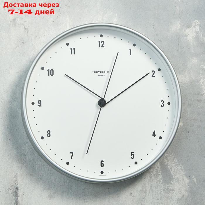 Часы настенные круглые "Классика", белый обод, 30х30 см - фото 3 - id-p195037052
