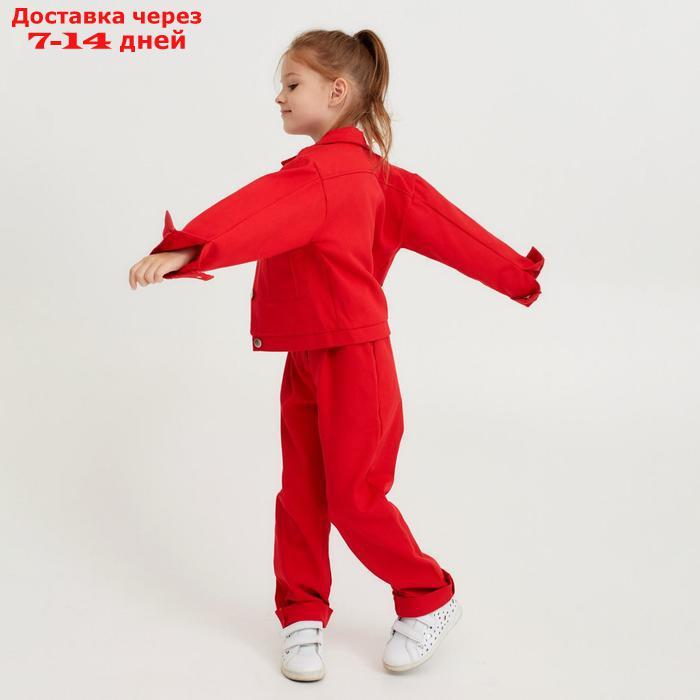 Жакет для девочки MINAKU: Casual collection KIDS, цвет красный, рост 110 см - фото 4 - id-p195036212