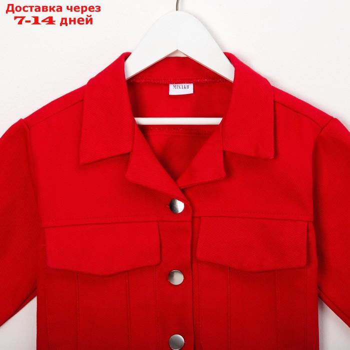 Жакет для девочки MINAKU: Casual collection KIDS, цвет красный, рост 110 см - фото 8 - id-p195036212