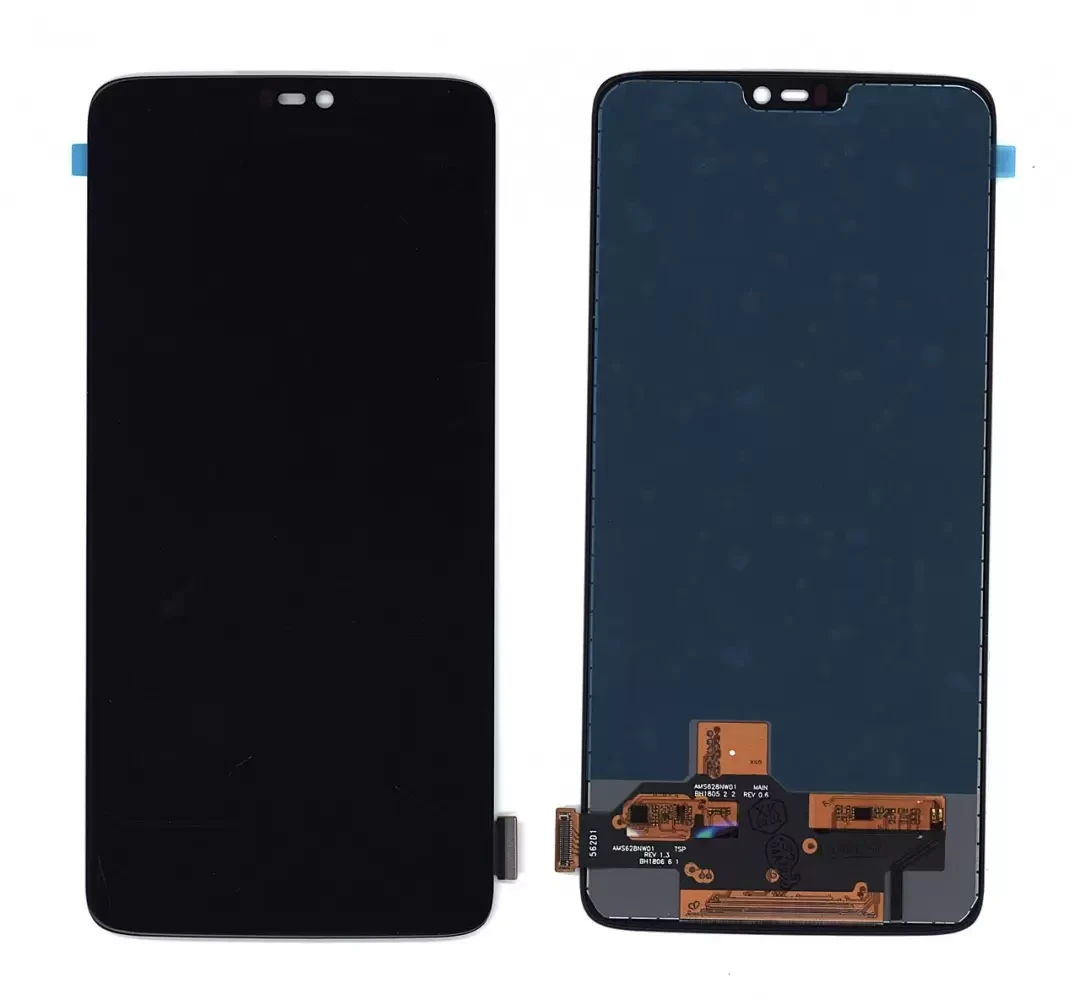 Модуль (матрица + тачскрин) для OnePlus 6 (TFT), черный с рамкой