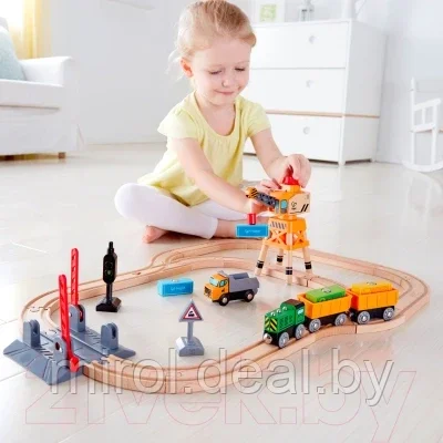 Железная дорога игрушечная Hape С краном / E3732-HP - фото 2 - id-p195235524