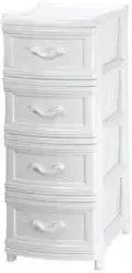 Комод пластиковый с выдвижными ящиками, 40х48х98 см