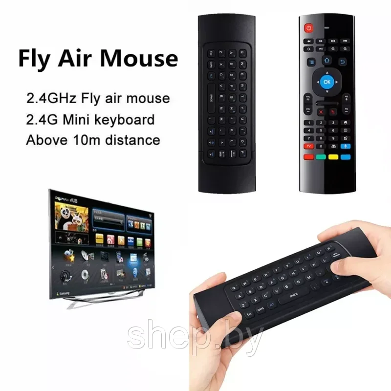 Пульт Air Fly Mouse MX3 с гироскопом и клавиатурой (поддержка: Windows/MacOS/Android/Linux) ClickPDU Huayu - фото 6 - id-p195241660