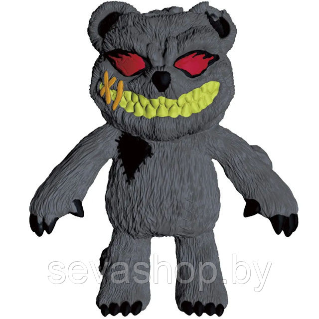 Фигурка-тянучка Stretchapalz Evil bears Зловещие медведи Серый светится в темноте 14 см 456606-6