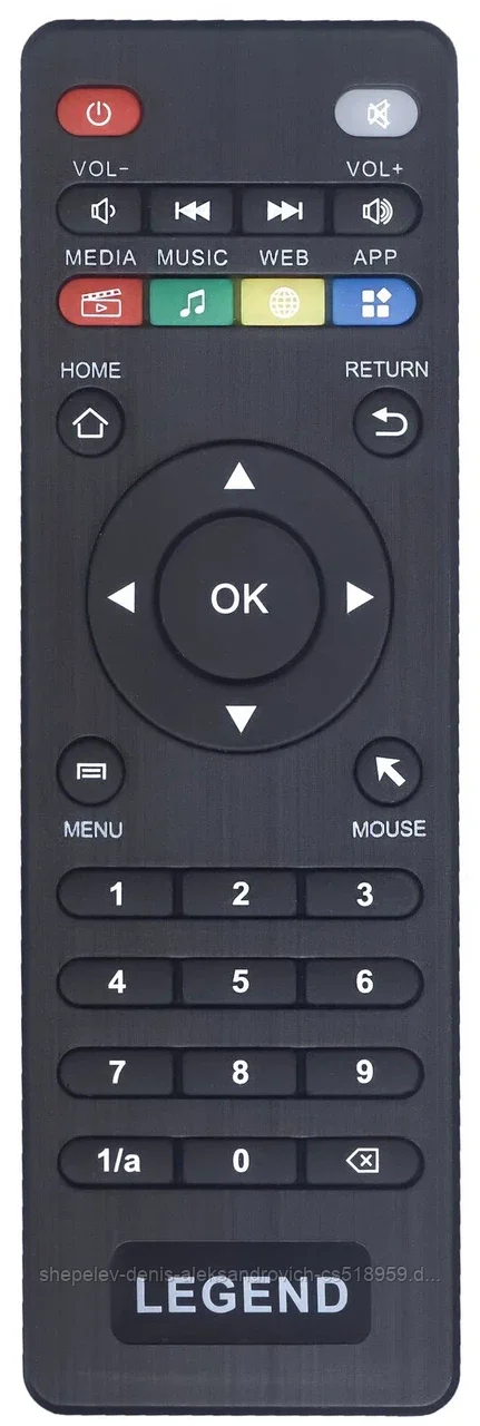Пульт Smart TV BOX X96 для приставок на Android (Legend RST-B1103HD IP TV)