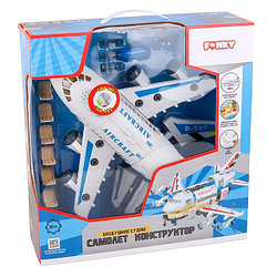 Самолет-конструктор свет звук 37см Funky toys FT62100