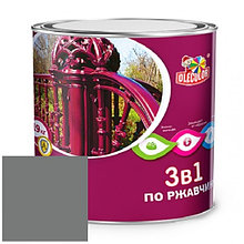 OLECOLOR Грунт-эмаль по ржавчине 3 в 1 Серый 4кг