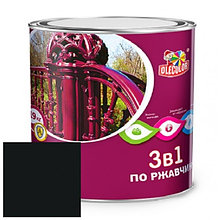 OLECOLOR Грунт-эмаль по ржавчине 3 в 1 Черная 4кг