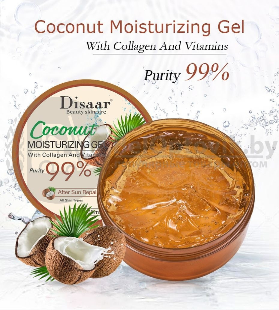 Ликвидация Гель универсальный для лица и тела Disaar Beauty skincare , 300 ml Восстанавливающий с кокосом и - фото 7 - id-p179625825
