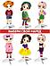Магнитные куклы с гардеробом VS29 набор детская игра одень куклу на магнитах одевашки бумажные модницы, фото 7