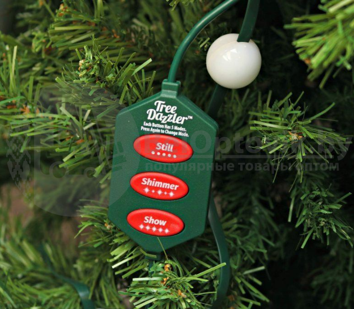 Новогодняя гирлянда Tree Dazzler, 8 нитей, дл.130 см (48 ламп d 2,5 см), 220 V. - фото 5 - id-p195245759