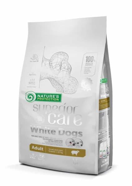 Сухой корм для собак Nature's Protection WHITE DOGS LAMB ADULT SMALL AND MINI BREEDS 0.4 кг (NPSC45662) - фото 1 - id-p195288503