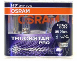 Галогенная лампа Osram H7 24v 70w Truckstar +100%