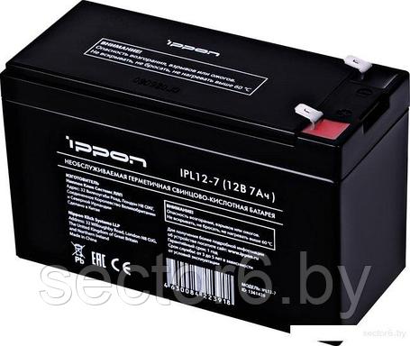 Аккумулятор для ИБП IPPON IPL12-7 (12В/7 А·ч), фото 2