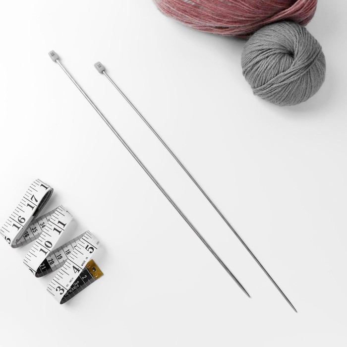 Спицы для вязания прямые Art Uzor (сталь) 2.5 мм /35 см