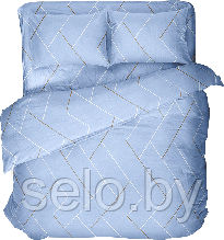 Ткань для постельного белья Поликоттон голубая  220 см БПХО (отрезаем от 1 метра)