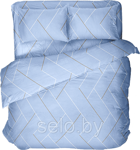 Ткань для постельного белья Поликоттон голубая 220 см БПХО (отрезаем от 1 метра) - фото 1 - id-p195347252