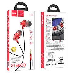 Наушники Hoco M90 с микрофоном (1.2 м), цвет: красный