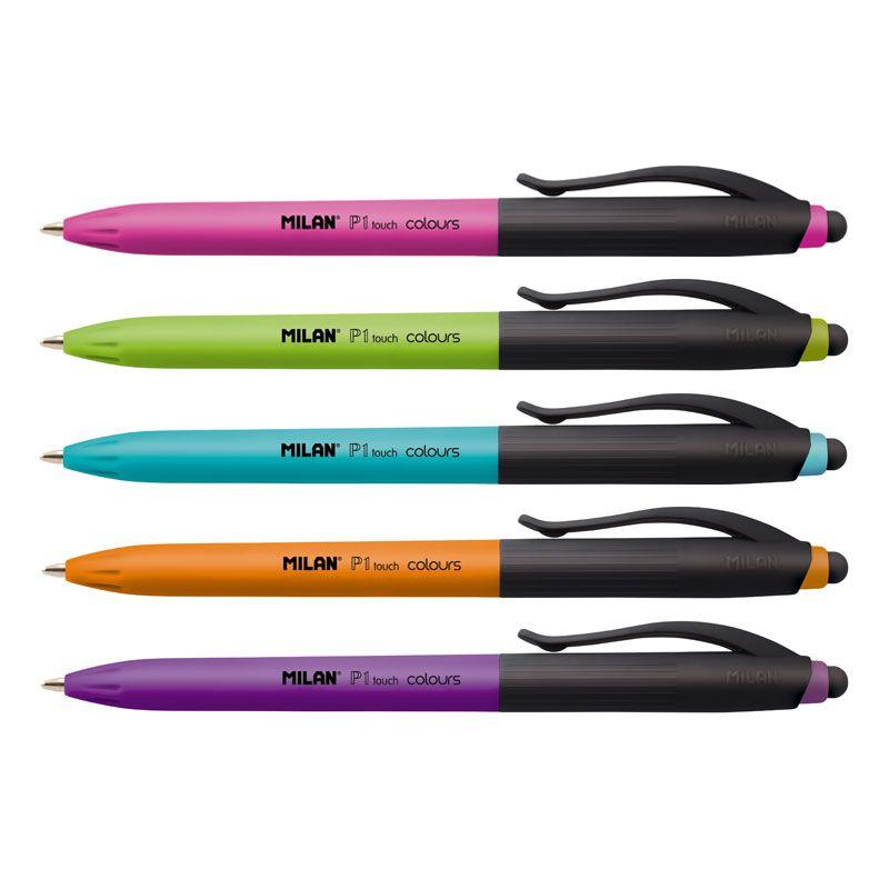 Ручка шариковая автоматическая со стилусом Milan "P1 Stylus" фиолетовая, 1,0мм, арт.176592124 - фото 1 - id-p195357868