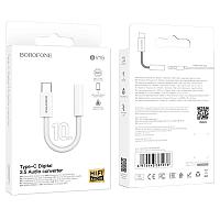 Адаптер BV15 Type-C на Jack 3.5 серебро Borofone