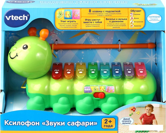 Развивающая игрушка VTech Ксилофон Гусеница 80-174926 - фото 1 - id-p195370777